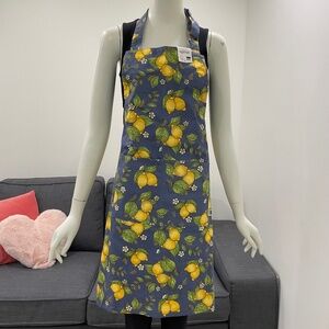 NWT NOW DESIGNS 100% Cotton Lemons Adult Chef's Kitchen Apron One Size